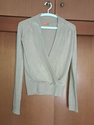 Beige Bershka blouse used, size M