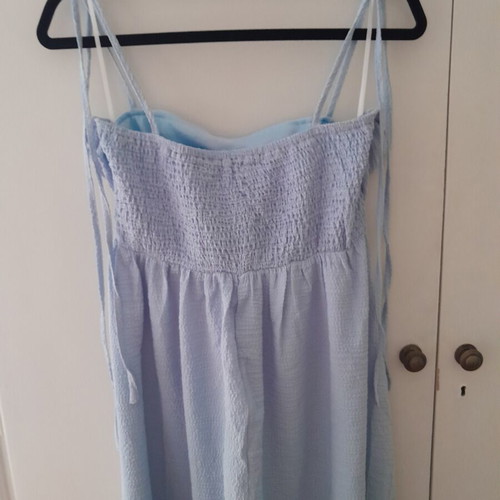 Shein summer dress new, blue, midi length, adjustable straps, size L