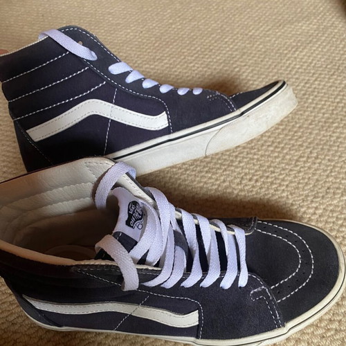 Vans sk8-hi shoes used, size 37, blue, athletic