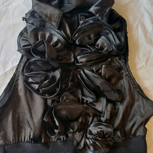 Vintage sleeveless blouse used, black, size M