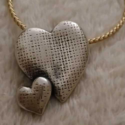 Handmade large silver 925 heart brooch/pendant new