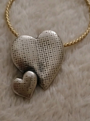 Handmade large silver 925 heart brooch/pendant new