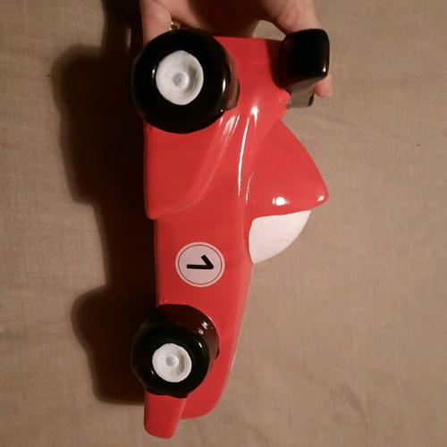 Car-shaped piggy bank like new unused