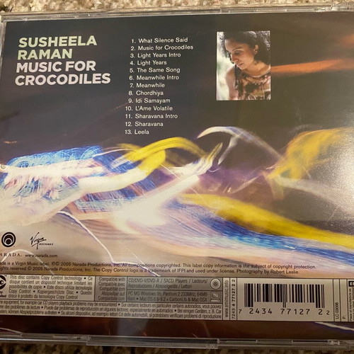 Cd Susheela Raman Music For Crocodiles new