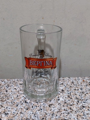 Vergina 300ml beer mug collectible like new