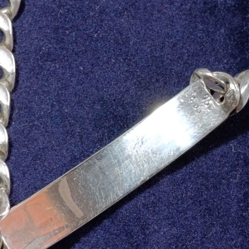 Vintage silver identity bracelet