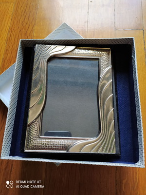 Vintage μικρό άλμπουμ φωτογραφιών επαργυρωμένο σαν καινούργιο με βελούδο