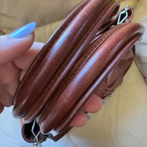 Miu Miu Pocket Leather Vintage Shoulder Bag used, brown
