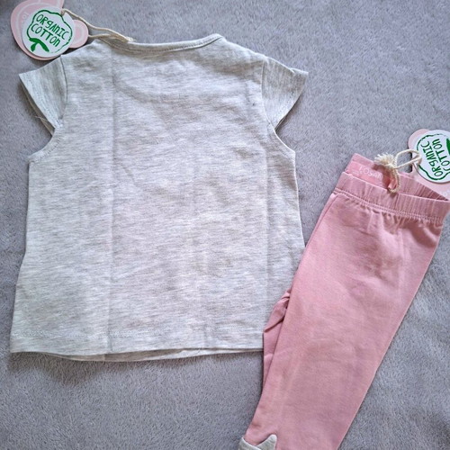 Losan Baby Girl Set 1-3 Months New, Cotton Top and Leggings