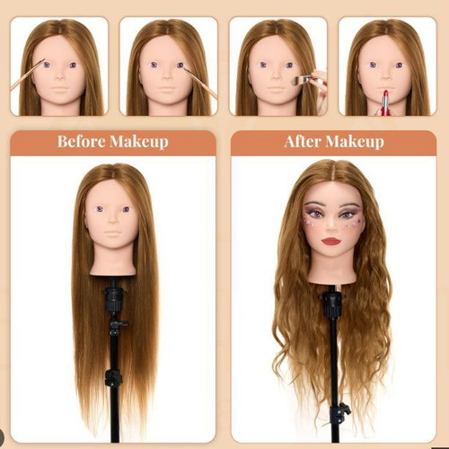 Neverland Beauty professional hairdressing training head with natural hair