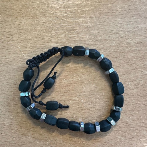 Set of men's black bracelets new