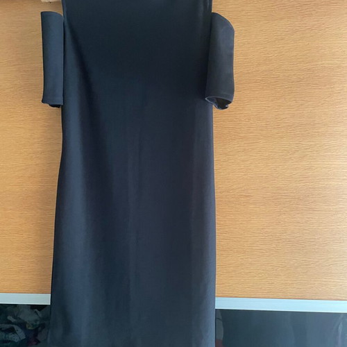 Black mini dress with off-shoulder design like new, size small