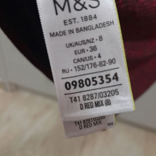 Burgundy elastic blouse Marks & Spencer used, size 36