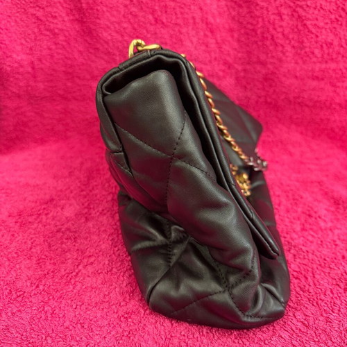 Chanel τσάντα ώμου μεταχειρισμένη, μαύρη flap bag maxi