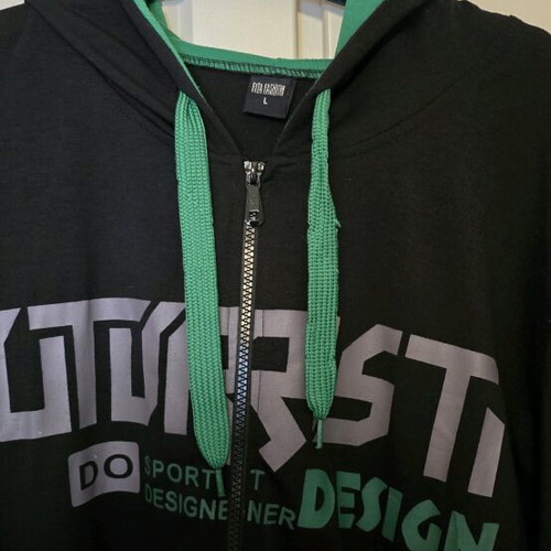 Zaketa hoodie black green size L like new