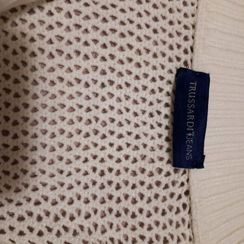 Trussardi Jeans long cardigan used, white, size XL