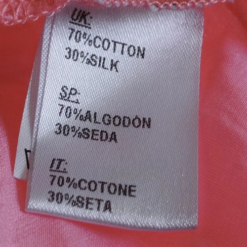 Pierre Cardin pink summer dress new, silk blend, size EU44