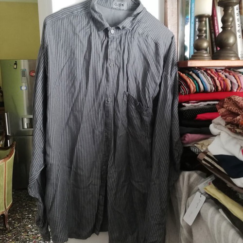 Blend gray striped shirt used, one size, winter