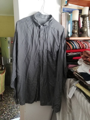 Blend gray striped shirt used, one size, winter