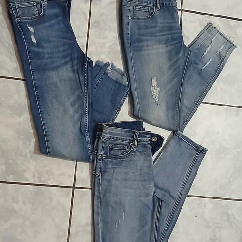 Skinny blue jeans pack of 3, women's size M