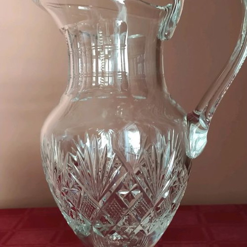 Crystal Pitcher with Engraving like new