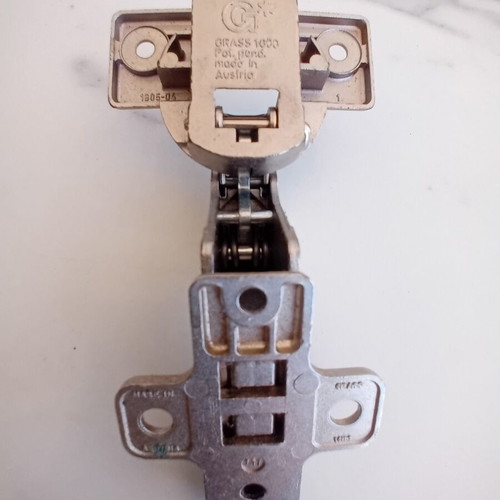 Cabinet Hinges with Knee, Austrian, Stainless Steel, Pack of 40, New