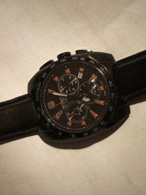 Swiss Military Hanowa wristwatch like new, black, extra strap, box