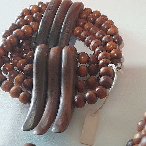 Bracelets new, pack of 3 handmade wooden ethnic brown