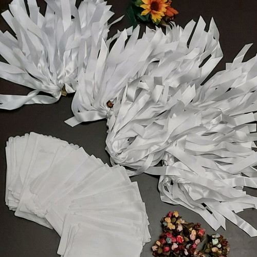 White pouches for bombonieres like new, pack of 133 pieces