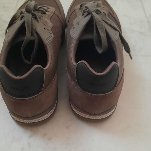 Geox sneakers men's size 42 suede brown gray like new