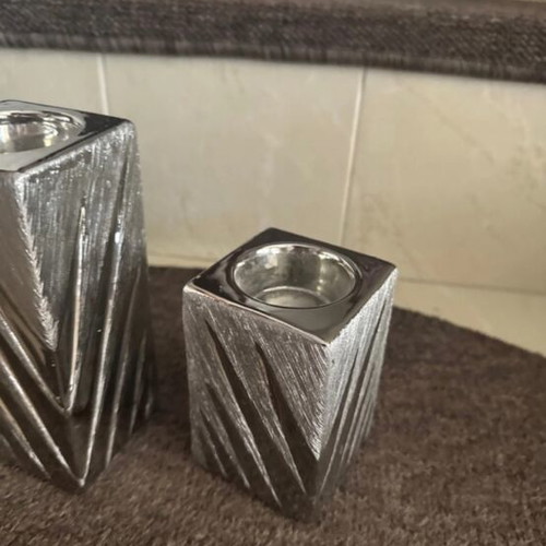 Living room decorative candle holders, set of 3