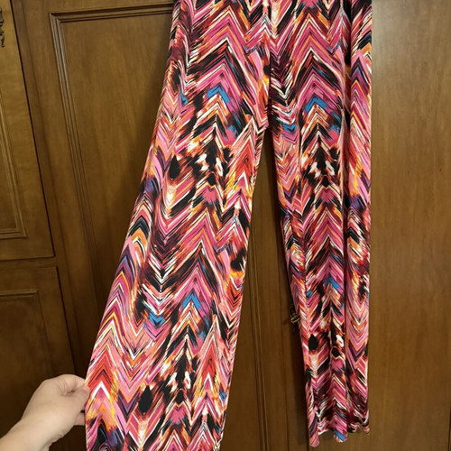 Celestino colorful palazzo pants used, geometric print, size XL