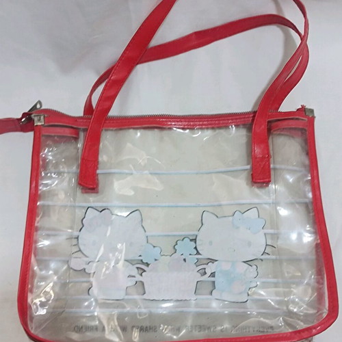 Hello Kitty vintage plastic transparent bag used