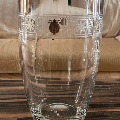 Crystal vase, 16cm diameter, 30cm height