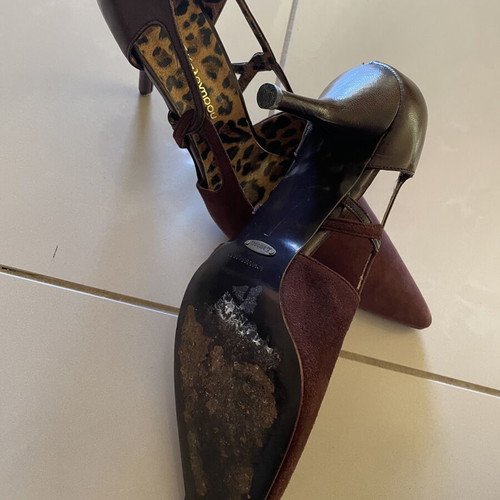 Kalogirou leather heels size 39, like new, brown