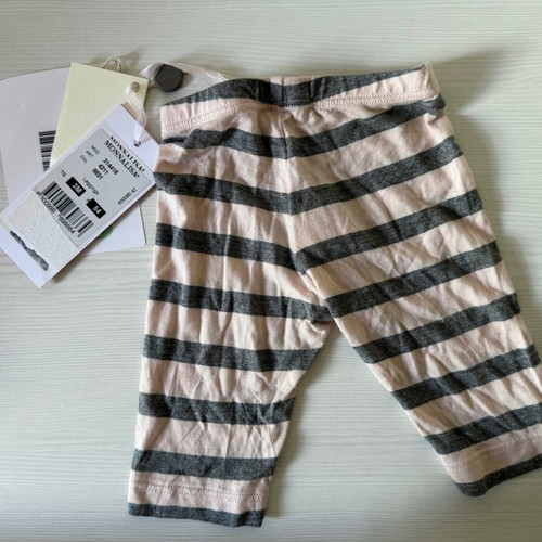 Monnalisa baby striped cotton leggings 3 months new