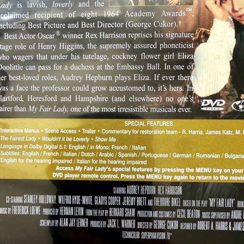 My Fair Lady DVD like new with English and other subtitles