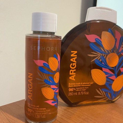 Sephora Argan shower gel and body oil new