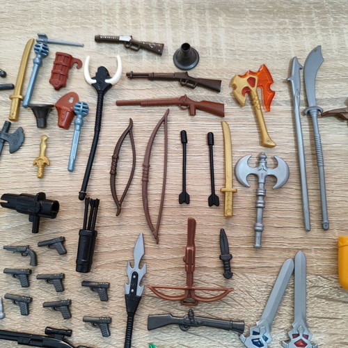 Playmobil weapons and shields accessories for warriors used