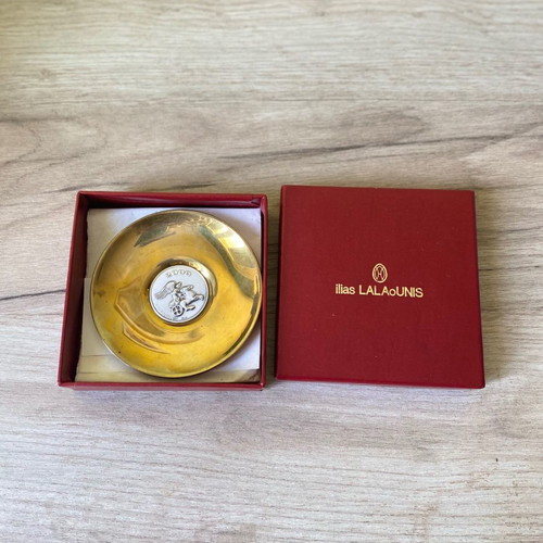 Vintage Ilias Lalaounis 925 plate new, silver and brass