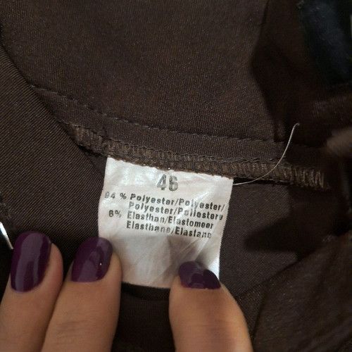 Women's dark brown pants like new, size 46 ANNA MONTANA