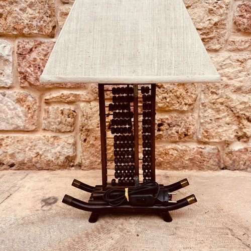 Chinese abacus table lamp 1950s new
