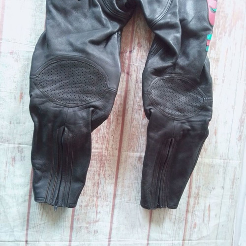 IXS leather motorcycle pants used with protectors