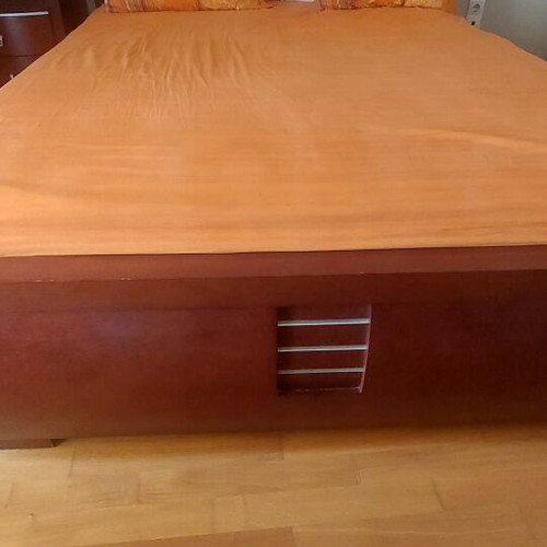 Bedroom furniture set used with bed frame, drawer chest and nightstand