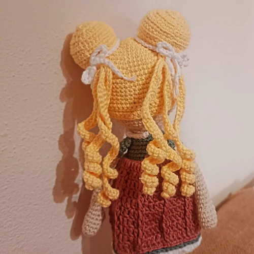 Knitted doll handmade, new