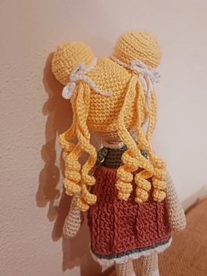 Knitted doll handmade, new