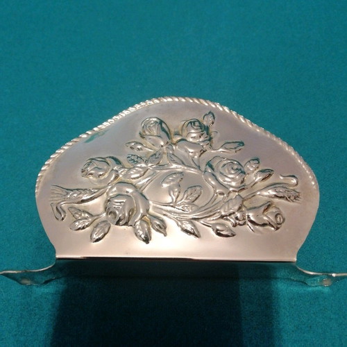 silver-plated napkin holder