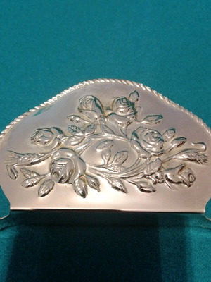 silver-plated napkin holder
