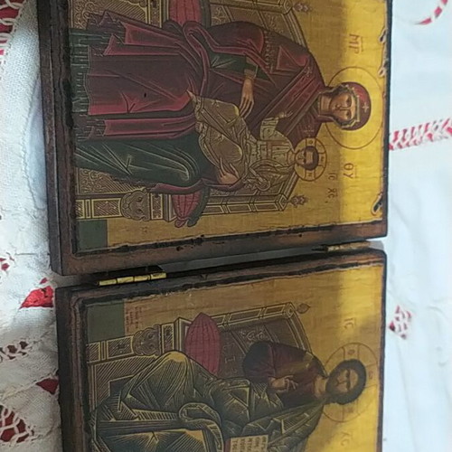 Religious icon diptych