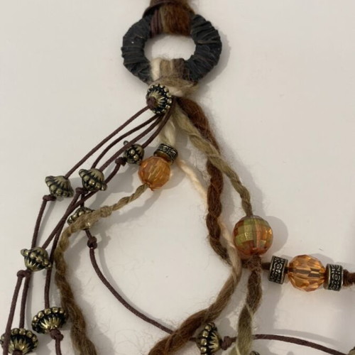 Handmade brown necklace like new